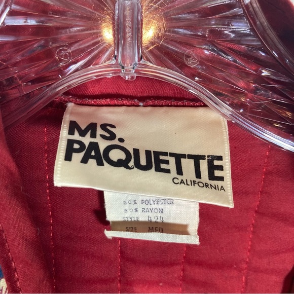 Vintage Ms Paquette Calico Print Quilted Jacket. Gunne Sax inspired. Size Medium - Picture 7 of 8